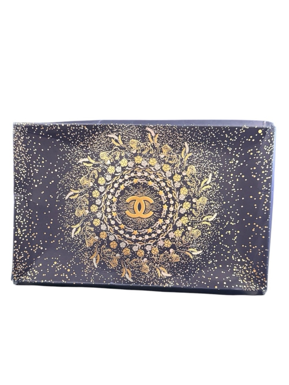 Chanel Beaute Navy Tweed Pouch Bag & Chain - Picture 6 of 7